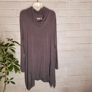 LOGO by Lori Goldstein Tunic Top with Cowl Neck